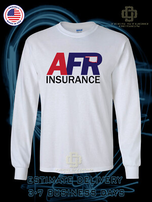 New AFR Insurance Logo Men's T-Shirt American Long Sleeve Dotees Tee Shirt