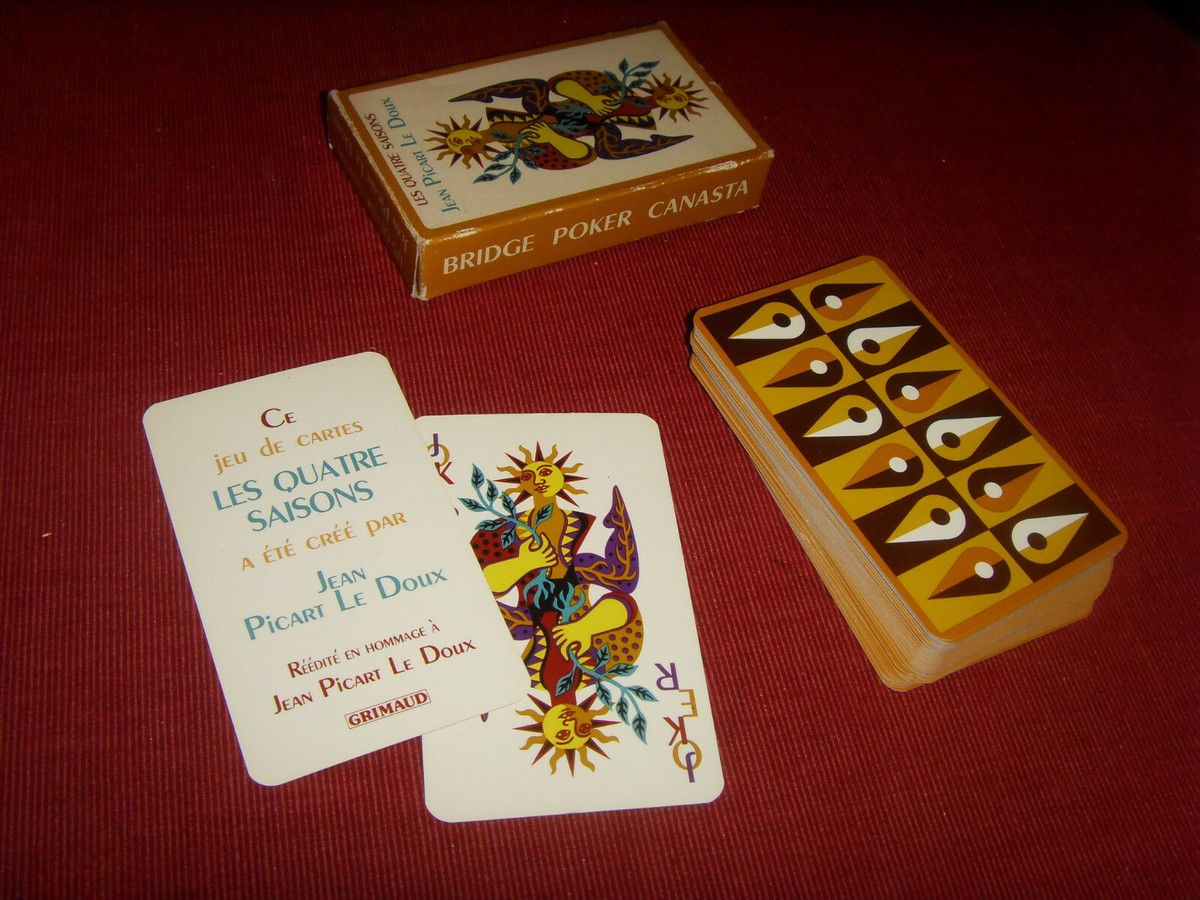Rare: ancien jeu de cartes - jean picart le doux - les en ance