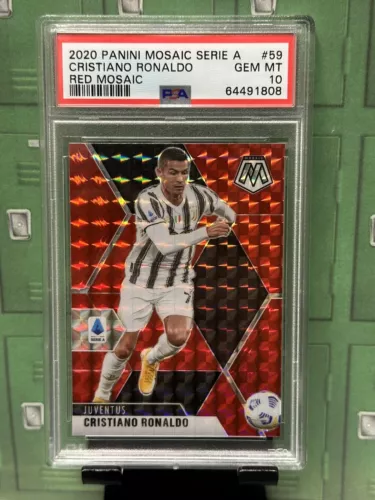 2020-21 PANINI MOSAIC SERIE A #59 CRISTIANO RONALDO Red Mosaic PSA 10
