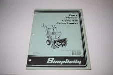 Simplicity Model 450 2 Stage 20" Snow Thrower Parts Manual