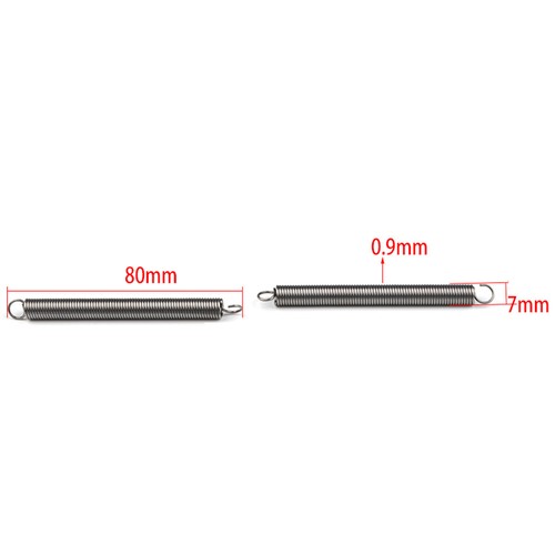 Zugfeder 0.9mm Stahldraht Variante Haken Öse Spiralfederstahl Rostschutzmetall - Picture 30 of 52