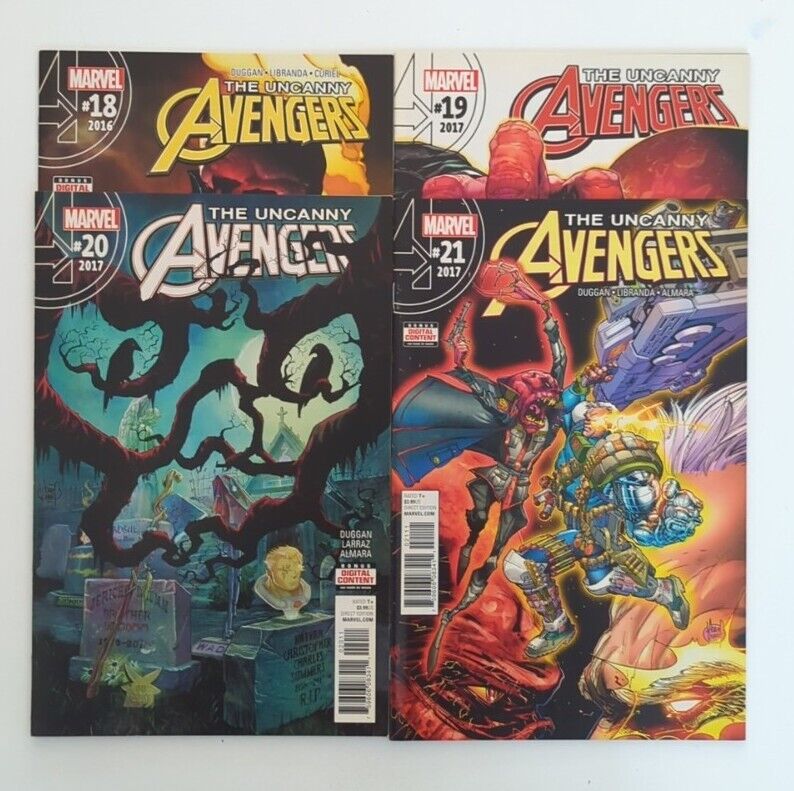 Lot Of 4 2017 Marvel Uncanny Avengers Comics #18-21 VF/NM 