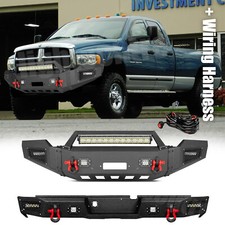 Off-road Frontrear Bumper Wd-rings Lights For 2003-2005 Dodge Ram 2500 3500