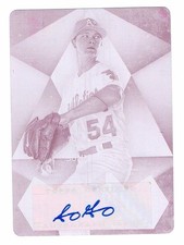 1/1 Printing PLATE TOPPS Magenta SONNY GRAY 2014 Autograph Signed Baseball Card