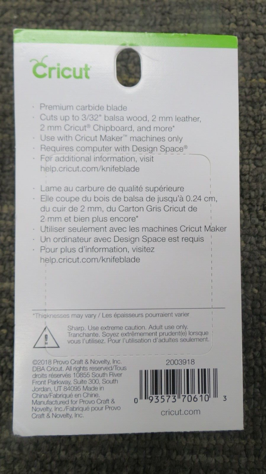 CRICUT 2003918 KNIFE BLADE + DRIVE HOUSING 12MM FOR CRICUT MAKER eBay