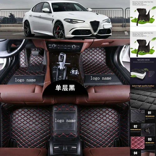 For Alfa Romeo Giulia Stelvio Car Floor Mats Handmade Custom Waterproof Carpets - Imagen 12 de 37