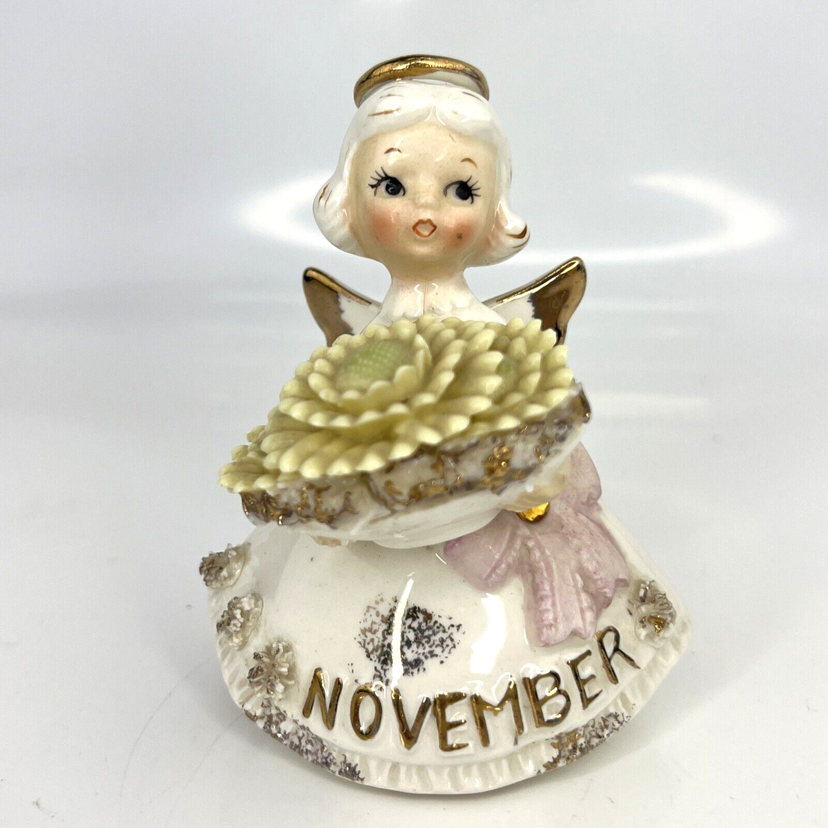 【美品多数】旧レリーフ 49枚、新レリーフ8枚セット Geo Z Lefton November Angel Mums Topaz 489 Birthday Figurine