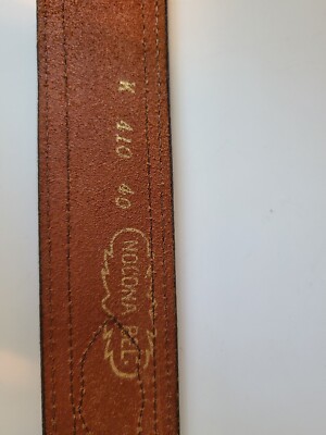 Vintage Men NOCONA Belt Co Kona Kut Hand Tooled Leather Belt  display picture 1