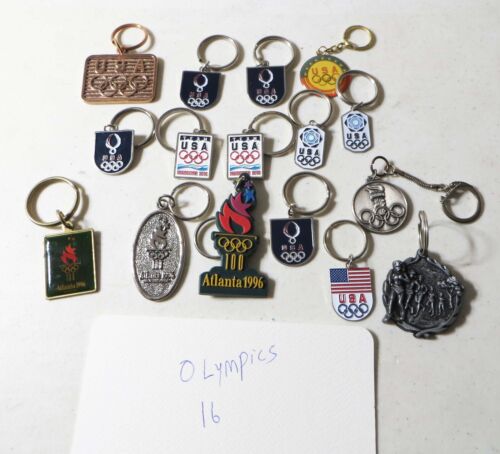 Olympics Themed Keychain LOT of 16 1996 and more