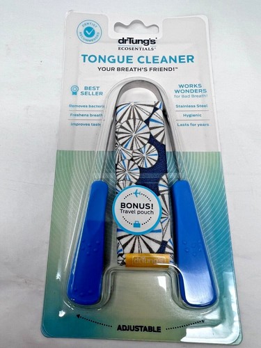 1 - NEW Dr. Tung's Tongue Cleaner - Various Colors Avail. W/ Bonus Travel Pouch - Picture 4 of 9