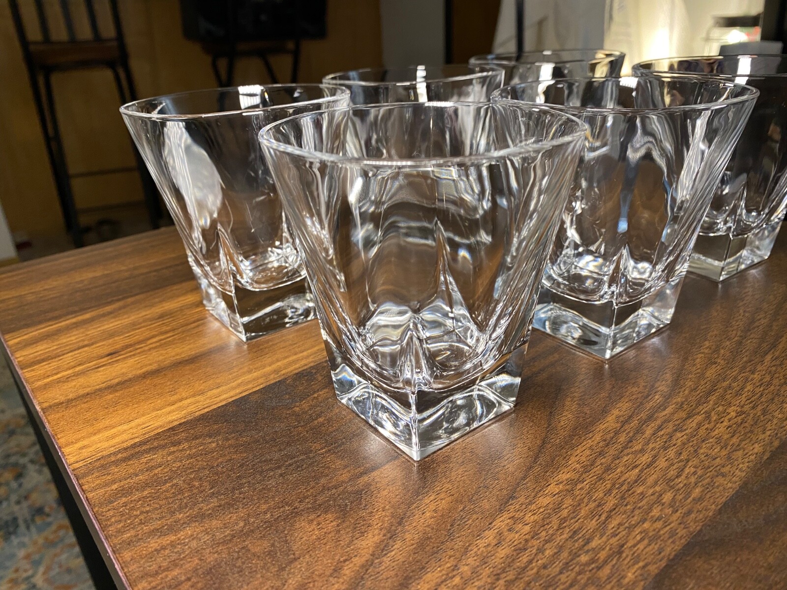 6 Royal Crystal Rock RCR Fusion Ultraclear Crystal Old Fashioned Whiskey Glasses