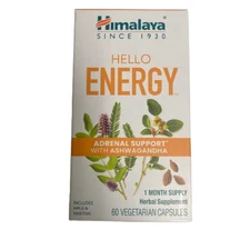 Himalaya Hello Energy Herbal Supplement with Ashwagandha, 60 Capsules