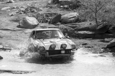 Hans Schuller and Dieter Steinmann Datsun 260Z 1975 Safari Rally Kenya Photo 2