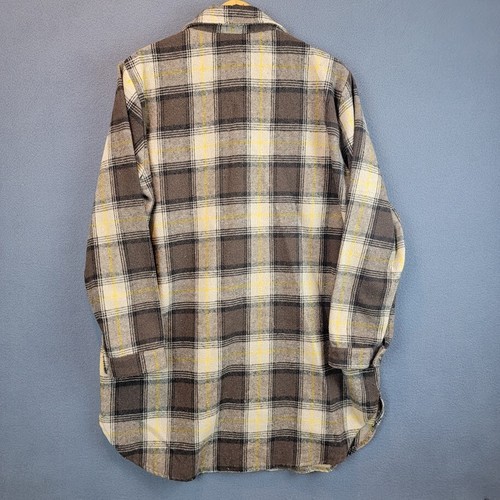 JULIA By Love J Shirt Dress XL Tan Plaid Flannel Oversized Western Country Fall - Picture 2 of 11