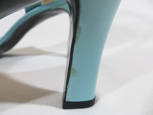 ENZO ANGIOLINI Light Blue Leather Ankle Strap High Heel Sandals 9.5 M - Picture 6 of 16