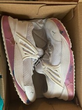 Puma Pacer Future Bleached Slip On Athletic Sneakers Shoes Girls Size 10c White