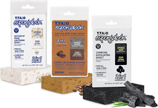 T.Taio Esponjabon Mother of Pearl, Charcoal, and Coffee Soap Sponges 3 Pack