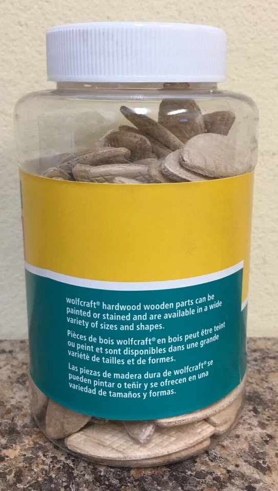 Wolfcraft 2991405 #10 Compressed Wafer-Shaped Wood Joining Biscuits 125 Pc. Jar - Изображение 3 из 4