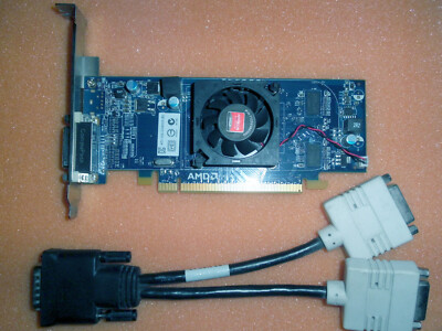 ATI Radeon HD 6350 512MB PCIe Grafikkarte + DMS-59 auf 2x DVI Adapter