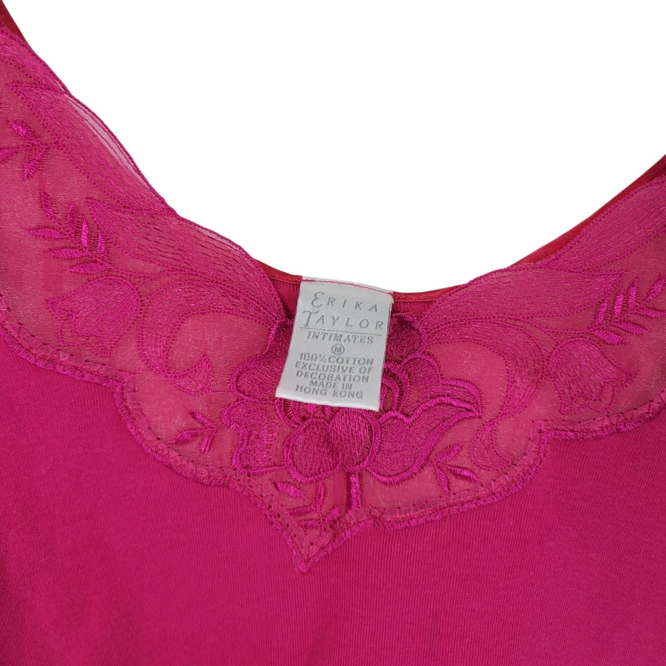 Camiseta sin mangas rosa de colección M Y2K coqueta cottagecore detalle de encaje lenceríacore suave niña Foto 2 de 3