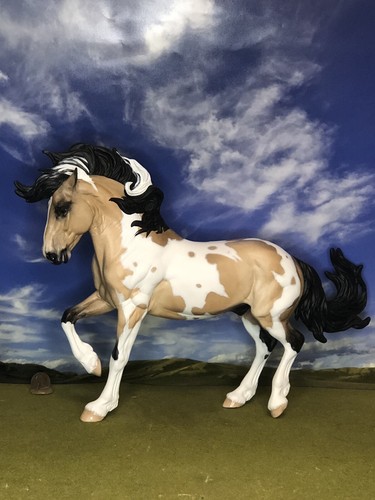 OOAK Breyer cm Custom Horse Fireheart x D.Williams*Beautiful Buckskin Pinto* - Picture 11 of 13