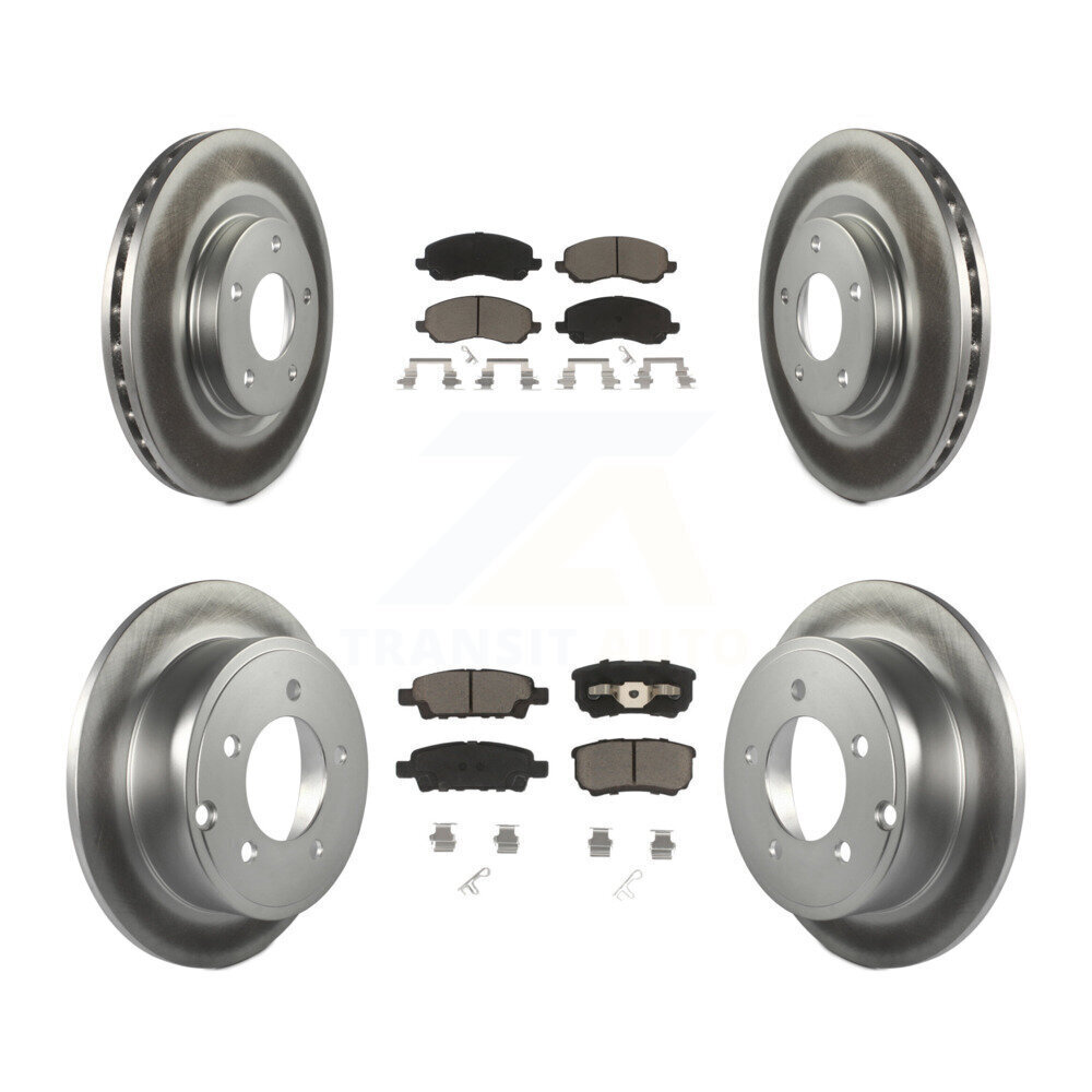 Jeep Patriot Dodge Compass 2007-2016 Front Rear Brake Rotors & Ceramic Pads Kit