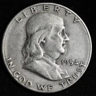 1954-S FINE / VF SILVER FRANKLIN HALF DOLLAR NICE ORIGINAL COIN FREE SHIPPING