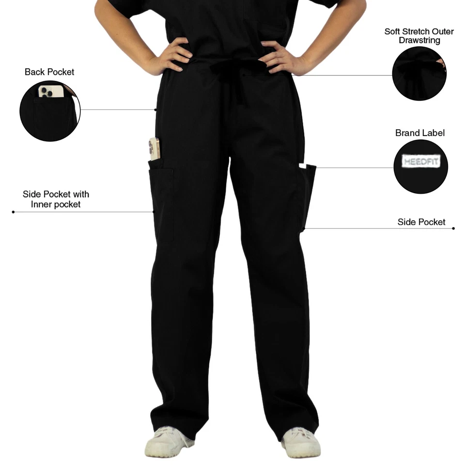 HeedFit Premium Quality Unisex Workwear Scrub Pants for Professionals - Image 3 of 4