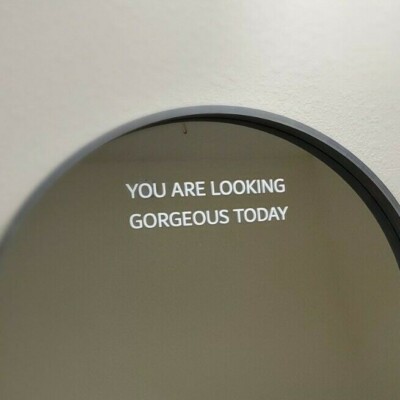 You are looking gorgeous today vinyl decal vanity bathroom entryway mirror.