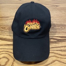 Flaming Hot Cheetos Embroidered Logo Black Baseball Hat Size OS Adjustable Food