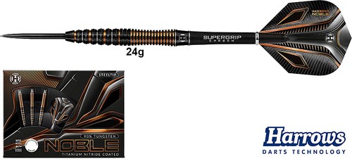 HARROWS Steeldarts Noble 90% Tungsten Darts - 24g Dart Set - Bild 2 von 2