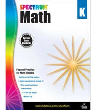 Spectrum Math Workbook, Grade K - Paperback By Spectrum - GOOD