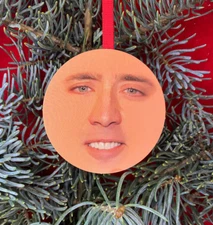 Nicholas Cage Meme CHRISTMAS TREE ORNAMENT Personalize Custom Engraving Magnet