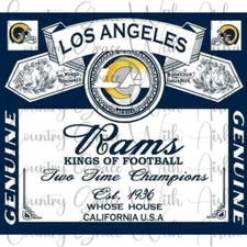 20oz Skinny Tumbler Sublimation Transfer Rams Football Ready To Press