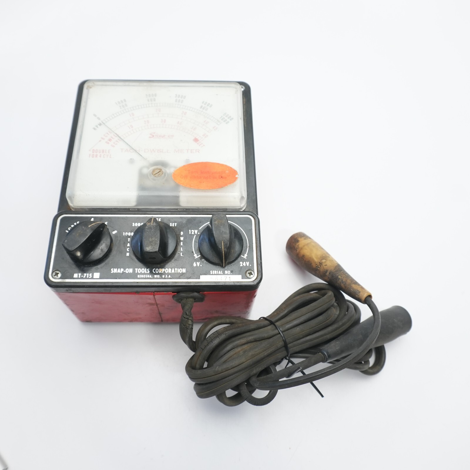 Vintage SnapOn Tool MT715 Tach dwell Meter
