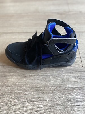 Nike Air Flight Huarache Kinder Sport Schwarz Mid Turnschuhe Größe 5 EU 38