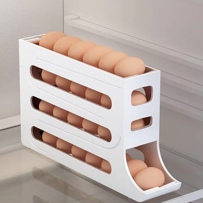 Eierspender Kühlschrank Eierregal Eierhalter 4-Tier Aufbewahrungsbox für 30 Eier