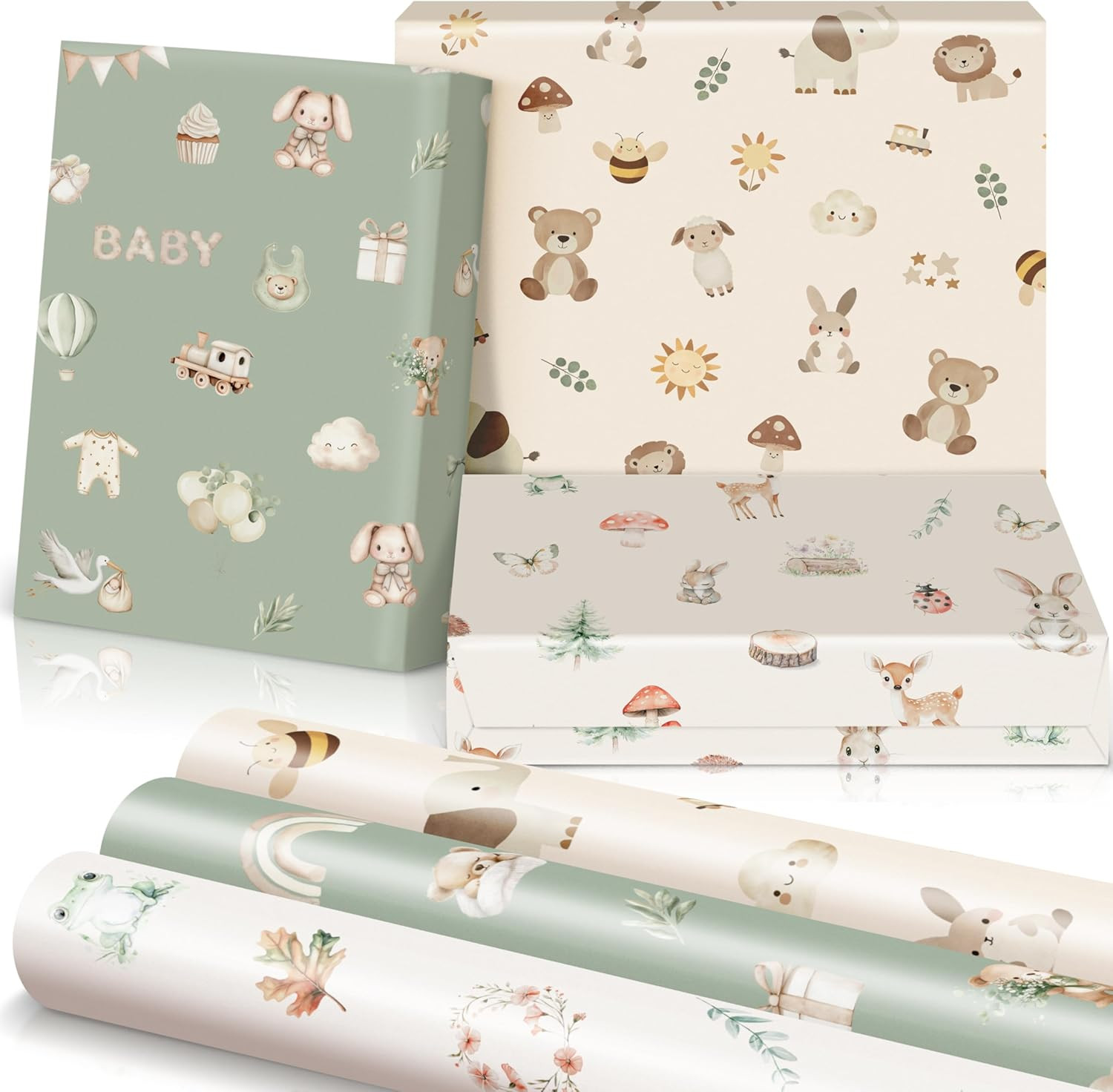 Rolls For Baby Shower - Cute Set Of 3 Quality Roll