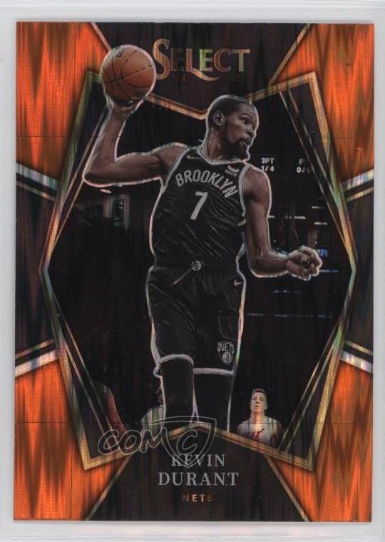 2021-22 Panini Select Premier Level Orange Flash Prizm Kevin Durant #135 12v1