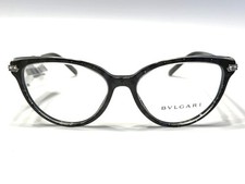 Women's Bvlgari Eyeglasses Frames BV4171B 5466 Black/Rhinestone Round 54/16 NEW