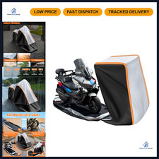 Waterproof Full Enclosed Motorcycle Cover for Outdoor Use - Fits Bikes up to 86.