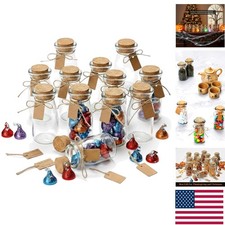 Dishwasher Safe Set of 12 Mini Glass Jars for Seasonal D cor  Personal Touches