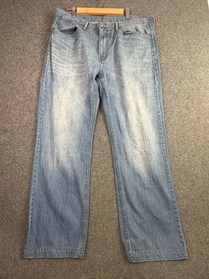 Levi's 514 Jeans Mens 38 x 30 Straight Blue Denim Cotton Fade Zip