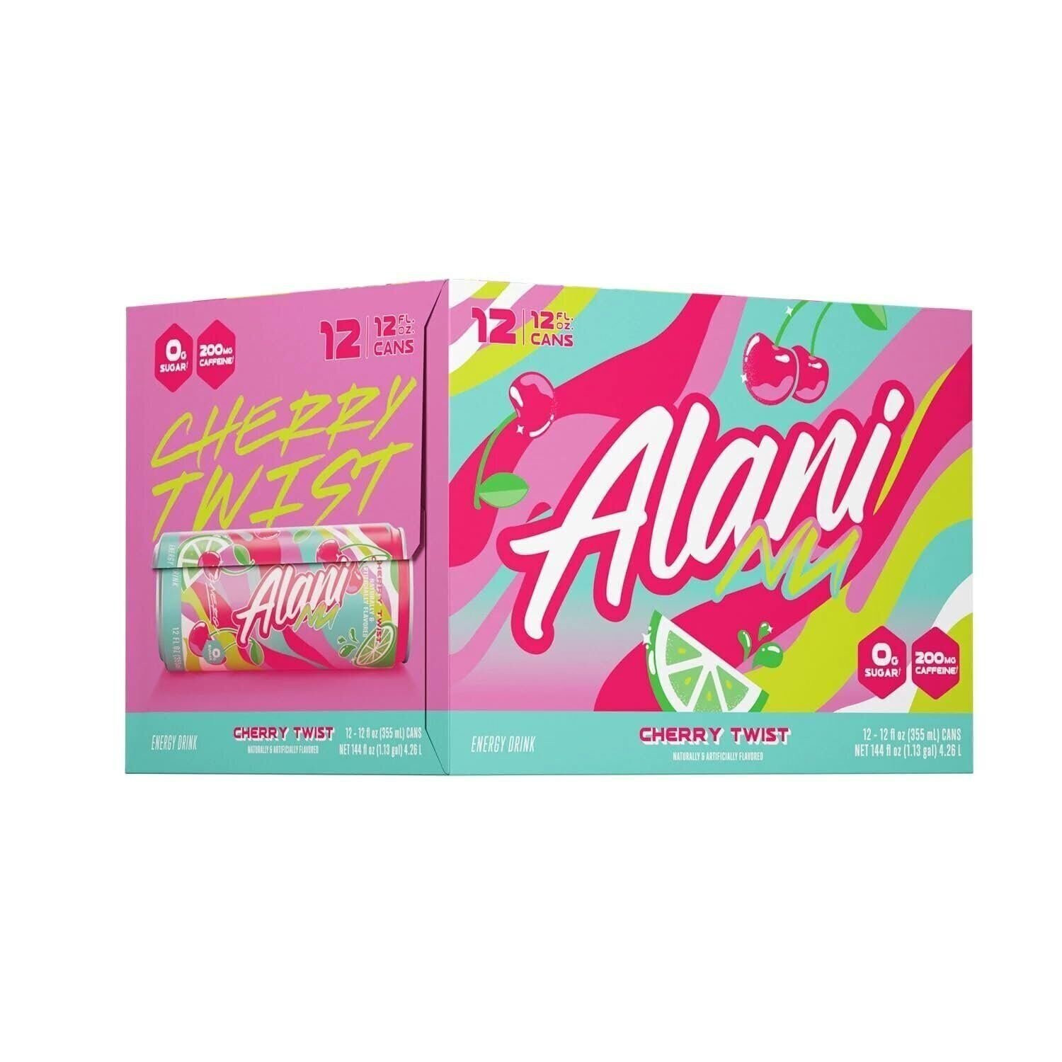 Alani Nu Energy Drink Cherry Twist, 12 Fluid Ounce (Pack of 12) | eBay