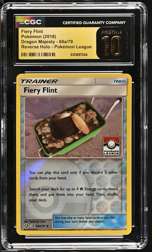 Fiery Flint 60a/70 Reverse Holo Pokémon League Dragon Majesty (2018) Pristine 10