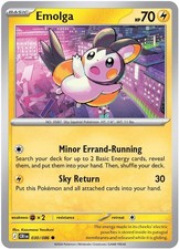 EMOLGA 030/086 C CHAOS RISING POKEMON REVERSE HOLO LP