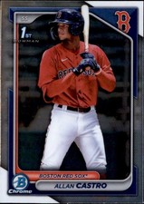 2024 Bowman #BCP-14 Allan Castro Chrome Prospects Fuchsia Refractors #/199