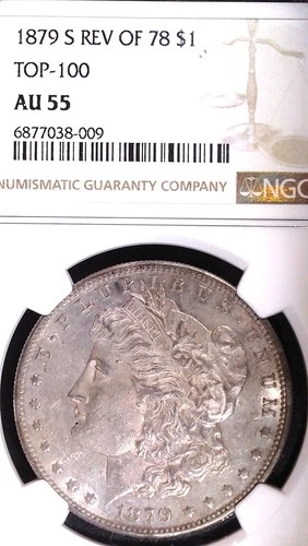 1879 S REV OF 78 San Francisco Morgan Silver Dollar NGC AU 55