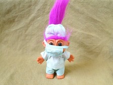 Vintage Russ Surgeon Doctor w/Magenta Hair Troll Doll