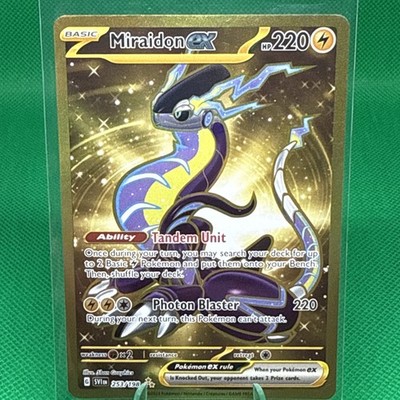 Miraidon ex 253/198 SV01: Scarlet & Violet Base Set Gold Hyper Rare 